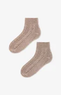 Rajstopy - Marilyn skarpety damskie ciepłe bawełniane beżowe E81, Kolor beżowy, Rozmiar uniwersalny, Marilyn - Intymna - miniaturka - grafika 1