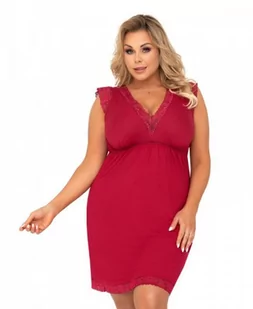 Donna Vera bordowa plus size Koszula nocna - Piżamy damskie - miniaturka - grafika 1