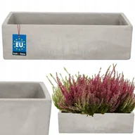 Donice - DONICZKA CERAMICZNA RYNNOWA BETON ARCHITEKTONICZNY 32CM NA KWIATY DEKORACJA - miniaturka - grafika 1