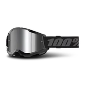 Gogle i okulary motocyklowe - Gogle Cross 100% Strata 2 Czarny - miniaturka - grafika 1