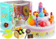 Zabawki AGD - Lean Toys Serwis Urodzinowy Tort Ciasteczka Świeczki Lody - miniaturka - grafika 1