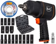 Klucze pneumatyczne - Klucz udarowy pneumatyczny kompozytowy 1/2" 1550Nm BJC + Nasadki 10-32mm - miniaturka - grafika 1