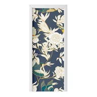 Naklejki na ścianę - Naklejka na drzwi HOMEPRINT Ptaki oraz kwiaty 95x205 cm - miniaturka - grafika 1