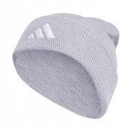 Czapki damskie - Czapka adidas New Logo Beanie Cuff szara JX5746 Młodzieżowa - miniaturka - grafika 1
