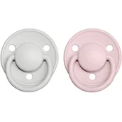Smoczki uspokajające - BIBS De Lux Natural Rubber Size 2: 6+ months smoczek Haze / Blossom 2 szt. - miniaturka - grafika 1