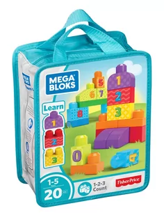 Mega Bloks First Builders Liczymy 1 2 3 DLH85 niebieski - Klocki - miniaturka - grafika 1