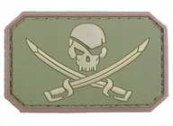 Odzież taktyczna i umundurowanie - Naszywka 3D Pirate Skull - olive (GFT-30-006376) G GFT-30-006376 - miniaturka - grafika 1
