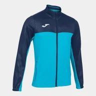Pozostały sprzęt i akcesoria do ćwiczeń - Bluza męska Joma montreal full zip fluor turquise-navy - miniaturka - grafika 1