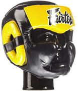 Kaski bokserskie i maski - Fairtex Kask Bokserski Sparingowy HG13 Black/Yellow - miniaturka - grafika 1