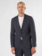 Kurtki męskie - HUGO Męska kurtka modułowa - Arti232X Mężczyźni Super Slim Fit wełna ze strzyży niebieski wzorzysty, 46 - miniaturka - grafika 1
