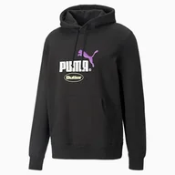 Swetry męskie - Puma x Butter Goods Długi rękaw Czarny sweter męski Graficzne logo Bluza z kapturem 532438 01 XXL - miniaturka - grafika 1