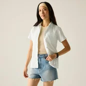 Koszule damskie - Regatta Koszula damska z krótkim rękawem Mindano VIII Beżowy, Cotton, Rozmiar: 40 - miniaturka - grafika 1