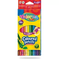 Kredki, ołówki, pastele i pisaki - Colorino Kids - Kredki ołówkowe heksagonalne z gumką 12 kolorów - miniaturka - grafika 1