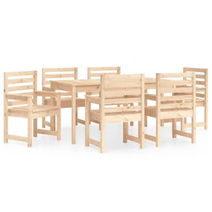 7-cz. zestaw mebli ogrodowych, lite drewno sosnowe vidaXL - Meble ogrodowe - miniaturka - grafika 3