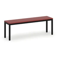 Wyposażenie sportowe i gimnastyczne - Ławka szatniowa, siedzisko - laminat, długość 1200 mm, czerwony - miniaturka - grafika 1