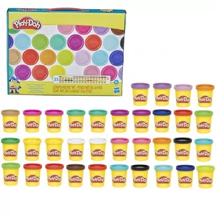 Play-Doh Ciastolina Zestaw 35 kolorowych tub 1,9kg F0586 - Masy plastyczne - miniaturka - grafika 1