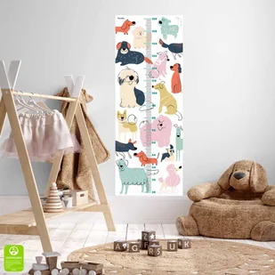 Samoprzylepna miarka wzrostu dla dzieci - Pieski - Wyposażenie pokoiku dziecięcego - miniaturka - grafika 1