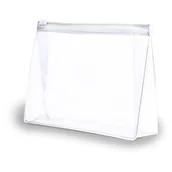 Kosmetyczki, organizery i kuferki - Kosmetyczka z PVC koloru białego, wymiary 17 x 12,5 x 4,5 cm - miniaturka - grafika 1