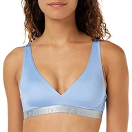 Biustonosze - Emporio Armani Women's Iconic Mikrofiber Biustonosz Wyściełany Biustonosz Damski, Periwinkle, M - miniaturka - grafika 1
