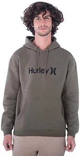 Bluzy męskie - Hurley Męska bluza polarowa M OAO Solid Core Po, oliwkowo-zielony, XL - grafika 1
