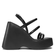 Sandały damskie - Sandały Melissa Melissa Jessie Platform Ad 33994 Czarny - miniaturka - grafika 1
