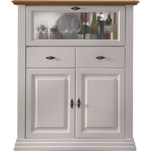 Kredens III Drewniany z Białej Sosny WZ-0622-0501 WZ-0622 G+K Meble Sosna Woskowana Na Biało, Dąb Olej - Kredensy - miniaturka - grafika 1