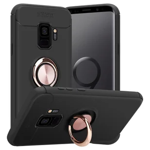 Pokrowiec Do Samsung Galaxy S9 Etui w CZARNO - RÓŻOWE ZŁOTO TPU Silikon Obudowa Plecki Case Cover Ochronny Cadorabo - Etui i futerały do telefonów - miniaturka - grafika 1
