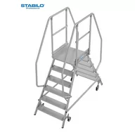 Rusztowania - KRAUSE Podest jezdny 2x6 stopnie z dwustronnym wejściem 821225 - miniaturka - grafika 1