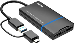Microconnect MC-USB3.1CHDMIX2-2IN1 bez kategorii - Złącza, przejściówki, adaptery - miniaturka - grafika 1