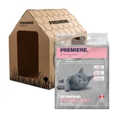 Żwirek dla kotów - PREMIERE Excellent Puder dla niemowląt Żwirek zbrylający 12 kg + Bezpłatny domek dla kotów - miniaturka - grafika 1