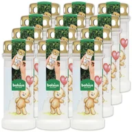 Lampiony i znicze - Znicze wkłady z metalowym wieczkiem Bolsius Nr 6L Miś 70h 12 sztuk - miniaturka - grafika 1