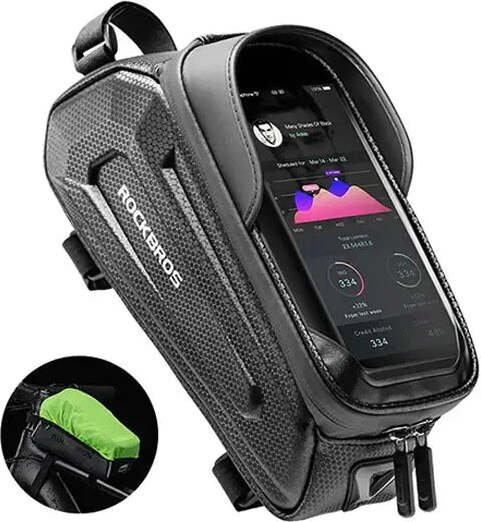 Wodoodporna torba rowerowa Rockbros B68 z etui na telefon, 1,5l, czarna