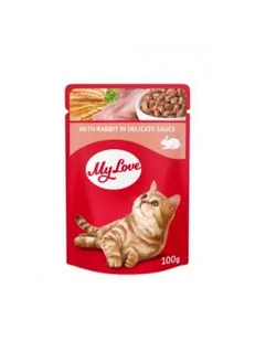 KORMOTECH MY LOVE 100G KRÓLIK W SOSIE - Mokra karma dla kotów - miniaturka - grafika 1
