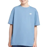 Koszulki sportowe damskie - Koszulka New Balance LAKB0001HEB - niebieska - miniaturka - grafika 1
