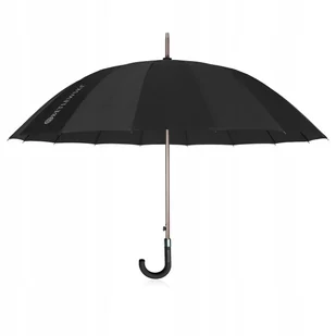 BETLEWSKI Duży parasol półautomatyczny mocna parasolka męska damska czarna - Parasole - miniaturka - grafika 1