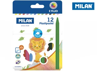 Kredki świecowe Plastipastel 12 kolorów MILAN - Przybory szkolne - miniaturka - grafika 1