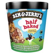 Lody i desery lodowe - Ben & Jerry's Half Baked Brownies & Cookie Dough Lody 465 ml - miniaturka - grafika 1