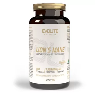 Evolite Lion's Mane 30% 500mg 60kaps. Soplówka jeżowata Adaptogen - Witaminy i minerały - miniaturka - grafika 1