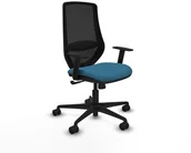 Fotele i krzesła biurowe - Krzesło Biurowe Piqueras y Crespo D036N0W Czarny Zieleń naftowa - miniaturka - grafika 1