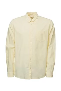 Koszule męskie - ESPRIT Męska koszula z kołnierzem button-down, 770 / pastelowy żółty, XL - grafika 1