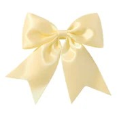 Ozdoby do włosów - Kokarda do Włosów Żółta Satynowa Spinka Ozdobna z Połyskiem Lekka i Wygodna - miniaturka - grafika 1
