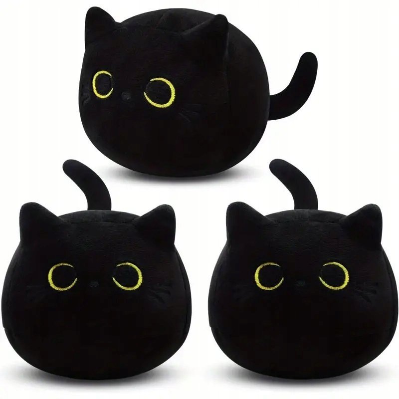 2 x MIĘKKI OKRĄGŁY KOTEK PODUSZKA MASKOTKA PLUSZAK DLA DZIECI ROZMIAR M 30c