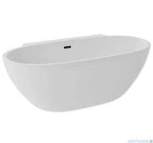 ScandiBath Mandal wanna wolnostojąca/przyścienna z korkiem i przelewem CZARNYM 170x85cm  Q360S-1701OEMBL | - Wanny z hydromasażem - miniaturka - grafika 3