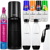 Saturatory - Saturator SODASTREAM Terra - czarny gazowanie wody bez butli BPA zestaw z syropami Pepsi 7Up Mirinda akcesoria - miniaturka - grafika 1