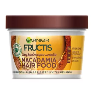 Garnier Fructis Hair Food, maska do włosów suchych Macadamia, 390 ml - Maski do włosów - miniaturka - grafika 1