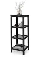 Regały - Czarny metalowy regał do salonu P7-G73 - miniaturka - grafika 1