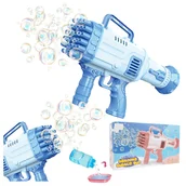 Bańki mydlane - PISTOLET na bańki mydlane DO BANIEK MYDLANYCH BAZUKA BAŃKOWA niebieski 32 - miniaturka - grafika 1