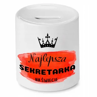 SKARBONKA DLA SEKRETARKI NAJLEPSZA SEKRETARKA z Nadrukiem ze Zdjęciem - Skarbonki SKARBONKA DLA SEKRETARKI NAJLEPSZA SEKRETARKA z Nadrukiem ze Zdjęciem - Skarbonki - miniaturka - grafika 1