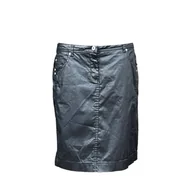 Spódnice - Baumwalle Spódnica do Kolan Skórzana Elegancka Czarna Rozmiar 35 - miniaturka - grafika 1