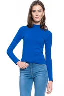 Bluzki damskie - Damska bluzka Wrangler HIGH NECK BABY TEE XS - miniaturka - grafika 1